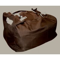 Commercial Laundry Hamper With Three Strap Closure CD507 Dark Brown