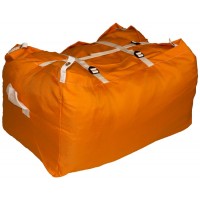 Commercial Laundry Hamper With Three Strap Closure CD506 Orange