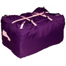 Commercial Laundry Hamper With Three Strap Closure CD513 Purple