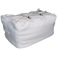 Commercial Laundry Hamper With Three Strap Closure CD503 White