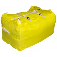 Commercial Laundry Hamper With Three Strap Closure CD502 Yellow