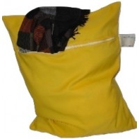 Linen Bag With Zip - Yellow