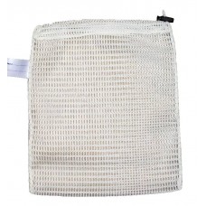 Drawstring Net Bag: Small 12" x 14" With Toggle (White)