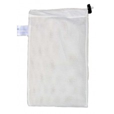 Drawstring Mesh Bag With Toggle: Small 8" x 13" (White)