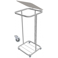 Lidded Carry Sack Trolley Stainless Steel with retaining wires and LID (without bag)
