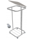 Lidded Carry Sack Trolley Stainless Steel with retaining wires and LID (without bag)