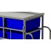 Laundry Cart - 24 Tray Stainless Steel With Hanging Rail