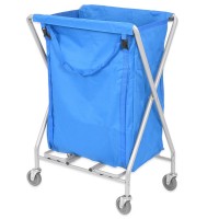 Folding Laundry Trolley 200L (with blue bag)